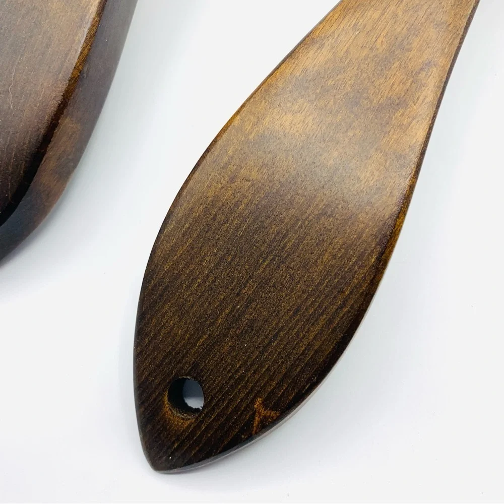 Vintage Mid-Century Wooden Wall Art – 18” Large Fork & Spatula Set